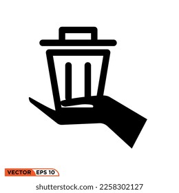 Vector graphic of Simple Trash Icon perfect for template web
