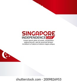 vector graphic of Singapore independence day good for Singapore independence day celebration. flat design. flyer design.flat illustration.