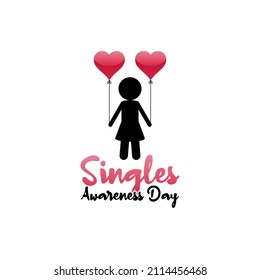Vektorgrafik von Singles Bewusstsein Tag gut für Singles Bewusstsein Tag Feiern. flaches Design. flyer design.flache Illustration.