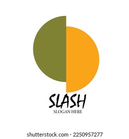 gráfico vectorial del logotipo de barra diagonal, se puede utilizar para su logotipo.