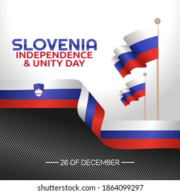 gráfico vectorial del día de la independencia y unidad de Eslovenia, bueno para la celebración del Día de la Independencia y la Unidad de Eslovenia. diseño plano. diseño de volante.ilustración plana.