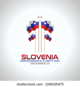 vector graphic of Slovenia independence and unity day good for Slovenia independence and unity day celebration. flat design. flyer design.flat illustration.