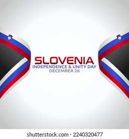 vector graphic of Slovenia independence and unity day good for Slovenia independence and unity day celebration. flat design. flyer design.flat illustration.