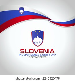 vector graphic of Slovenia independence and unity day good for Slovenia independence and unity day celebration. flat design. flyer design.flat illustration.