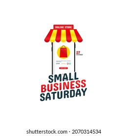 vector graphic of small business saturday good for small business saturday celebration. flat design. flyer design.flat illustration.