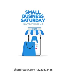 vector graphic of small business saturday good for small business saturday celebration. flat design. flyer design.flat illustration.