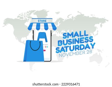 vector graphic of small business saturday good for small business saturday celebration. flat design. flyer design.flat illustration.