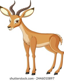 Vektorgrafik Grafik einer lächelnden, stilisierten Antilope