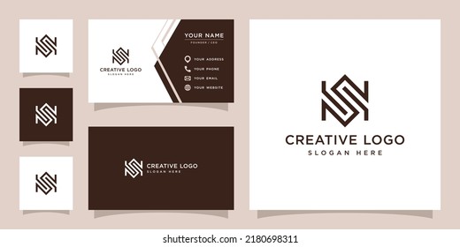 Gráfico vectorial de la plantilla de diseño del logotipo de SN
