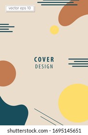 vector graphic social media stories and posts. Background template with copy space for text and image designs with abstract colored shapes, line art.