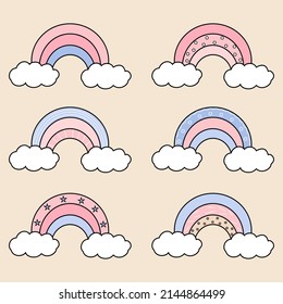 Vector Graphic of Soft Pastel Rainbow Illustration