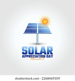 vector graphic of solar appreciation day good for solar appreciation day  celebration. flat design. flyer design.flat illustration.