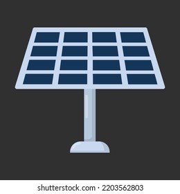 Vektorgrafik von Solarpaneelen. Sonnenkollektoren mit flachem Design-Stil. Geeignet für Design-Objekte von Inhalten
