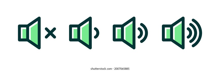 Vector graphic of sound icon collection | music | speaker volume