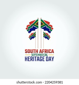 vector graphic of south africa heritage day good for south africa heritage day celebration. flat design. flyer design.flat illustration.