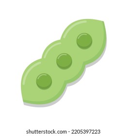 Vector graphic of soybean. Green soybean illustration with flat design style. Suitable for content design assets