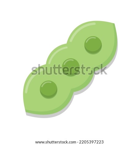 Vector graphic of soybean. Green soybean illustration with flat design style. Suitable for content design assets