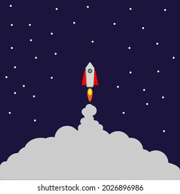 Gráfica vectorial del transbordador espacial con estrellas y esquema de color de fondo oscuro, perfecto para usar en papel de escritorio, fondo, impresión de camisetas, etc