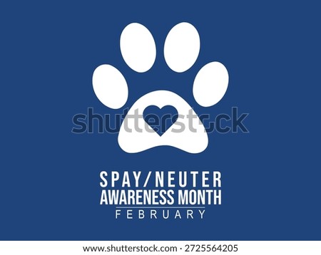 Vector graphic of Spay Neuter Awareness Month for Spay Neuter Awareness Month awareness.