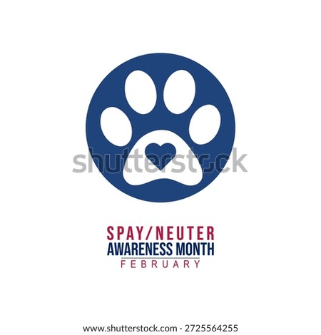 Vector graphic of Spay Neuter Awareness Month for Spay Neuter Awareness Month awareness.