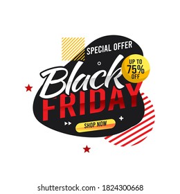 Vector graphic of special offer black friday sale good for special offer black friday sale celebration. flat design. flyer design.flat illustration.