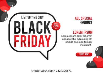 Vector graphic of special offer black friday sale good for special offer black friday sale celebration. flat design. flyer design.flat illustration.