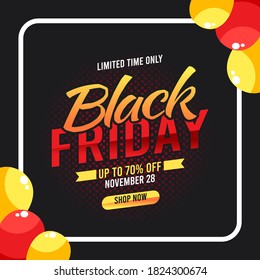 Vector graphic of special offer black friday sale good for special offer black friday sale celebration. flat design. flyer design.flat illustration.