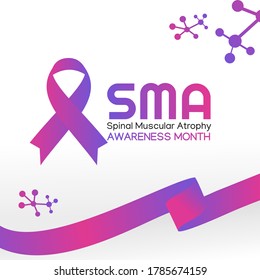 Vector graphic of Spinal Muscular Atrophy Awareness month good for Spinal Muscular Atrophy Awareness month celebration. flat design. flyer design.flat illustration.