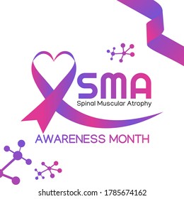 Vector graphic of Spinal Muscular Atrophy Awareness month good for Spinal Muscular Atrophy Awareness month celebration. flat design. flyer design.flat illustration.