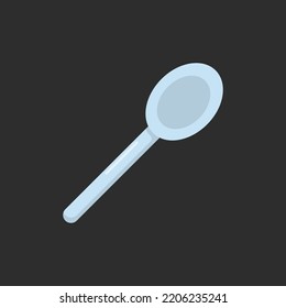 Vector graphic of spoon. White spoon illustration with flat design style. Suitable for content design assets