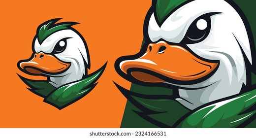 Vector Graphic for Sport and E-Sport Teams: Captivating Wild Duck Logo Mascot Illustration