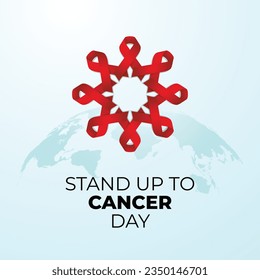 vector graphic of Stand Up To Cancer Day good for Stand Up To Cancer Day celebration. flat design. flyer design.flat illustration.