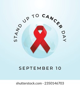 vector graphic of Stand Up To Cancer Day good for Stand Up To Cancer Day celebration. flat design. flyer design.flat illustration.