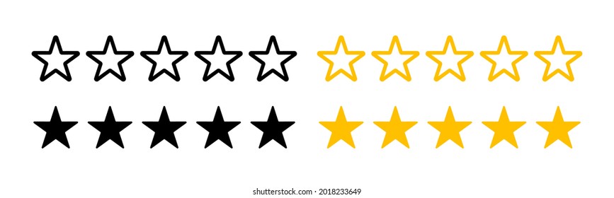 Vector graphic of star icon collection