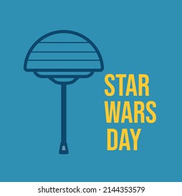 vector graphic of star wars day good for national star wars day celebration. flat design. flyer design.flat illustration.