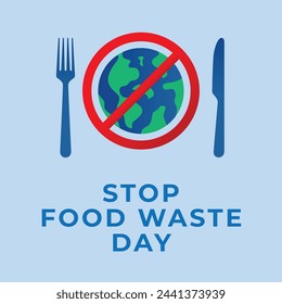vector graphic of Stop Food Waste Day ideal for Stop Food Waste Day celebration.
