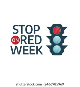 vector graphic of Stop on Red Week ideal for Stop on Red Week celebration.