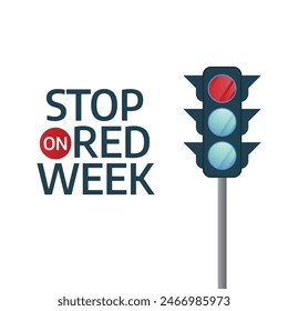 vector graphic of Stop on Red Week ideal for Stop on Red Week celebration.