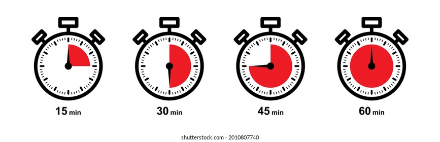 Vector graphic of stopwatch icon collection