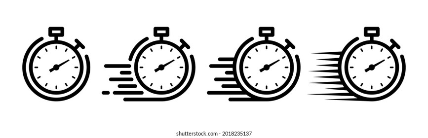 Vector graphic of stopwatch icon collection