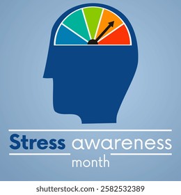 vector graphic of Stress Awareness Month ideal for Stress Awareness Month celebration