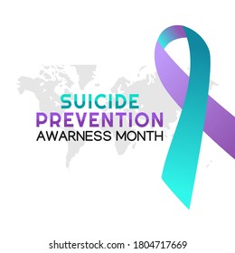 Vector graphic of suicide prevention awareness month good for suicide prevention awareness month celebration. flat design. flyer design.flat illustration.