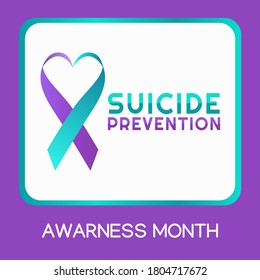 Gráfica vectorial del mes de concienciación sobre prevención del suicidio. diseño plano. diseño de volante.ilustración plana.