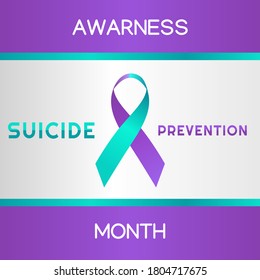Vector graphic of suicide prevention awareness month good for suicide prevention awareness month celebration. flat design. flyer design.flat illustration.