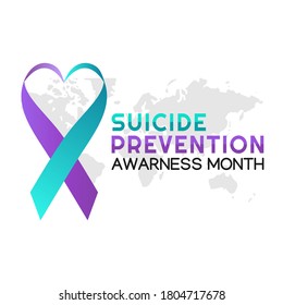 Vector Graphic Of Suicide Prevention Awareness Month Good For Suicide Prevention Awareness Month Celebration. Flat Design. Flyer Design.flat Illustration.