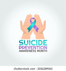 Vector graphic of suicide prevention awareness month good for suicide prevention awareness month celebration. flat design. flyer design.flat illustration.