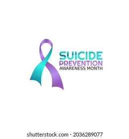 Gráfica vectorial del mes de concienciación sobre prevención del suicidio. diseño plano. diseño de volante.ilustración plana.