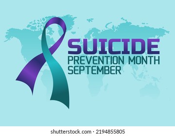 Vector Graphic Of Suicide Prevention Month Good For Suicide Prevention Month Celebration. Flat Design. Flyer Design.flat Illustration.