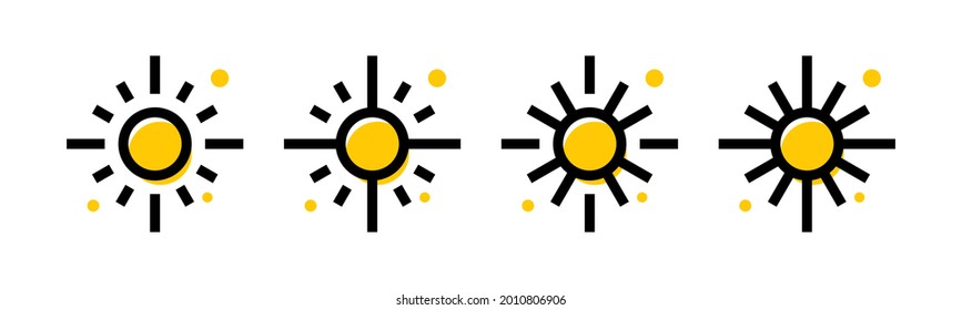 Vector graphic of sun icon colllection