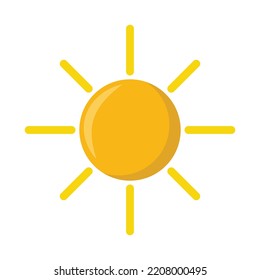 Vector graphic of sun. Simple sun illustration with flat design style. Suitable for content design asset